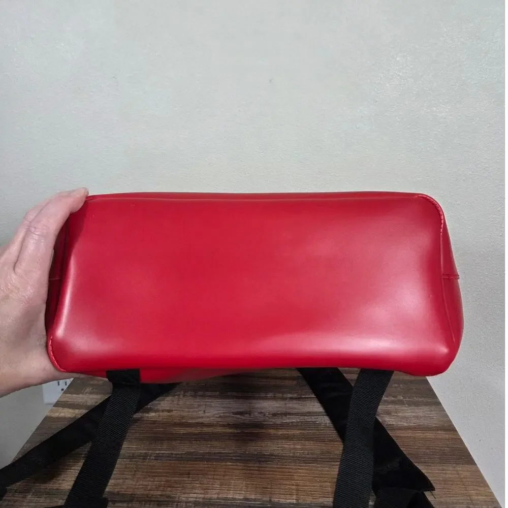 Virgin Voyages Vegan Leather Red & Black Travel Backpack